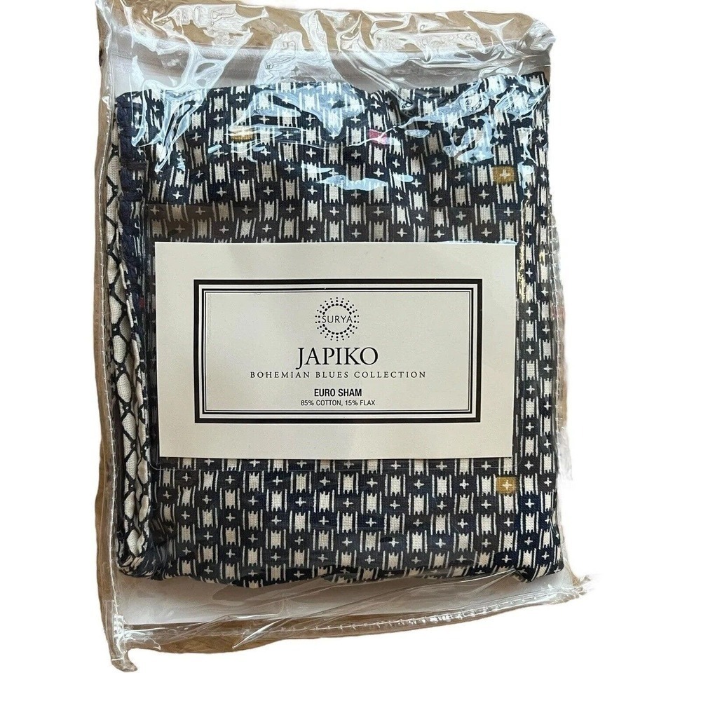 Surya Japiko Euro Sham Bohemian‎ Blues New